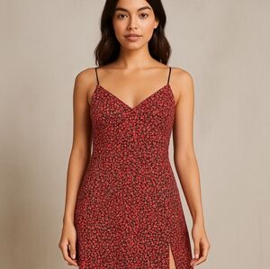 Lovely Day Black and Red Floral Dress